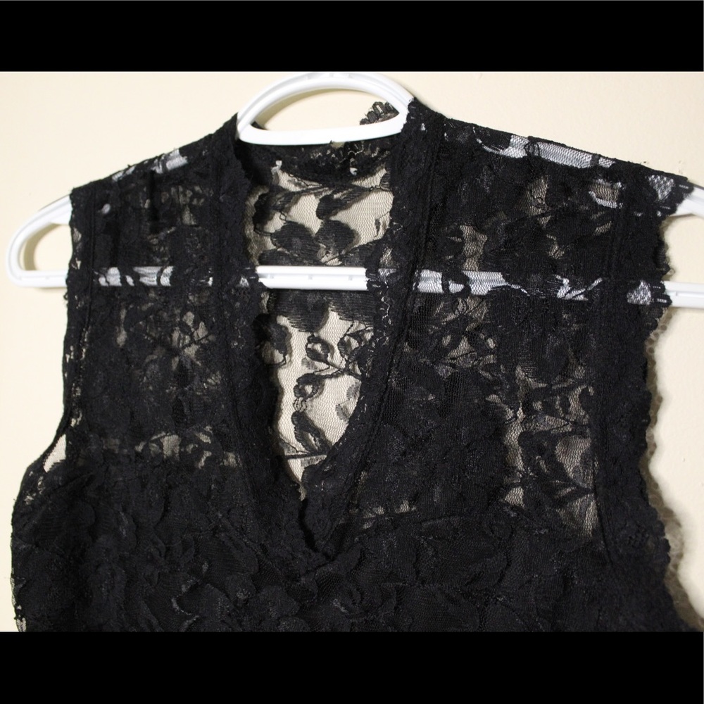 black lace dress